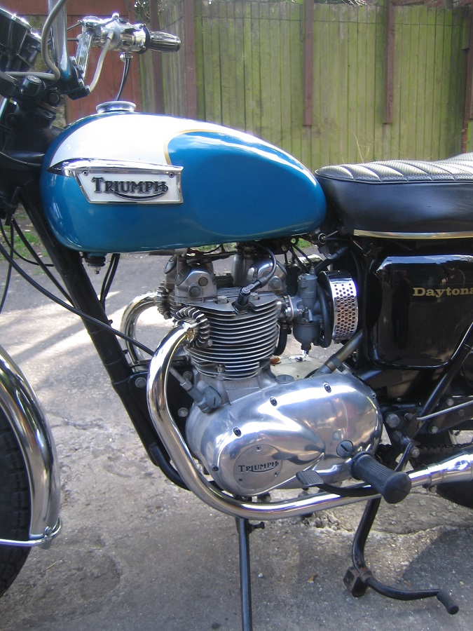 1974 Triumph T100R Daytona: This came in from the States needing a Full Service plus upgrades